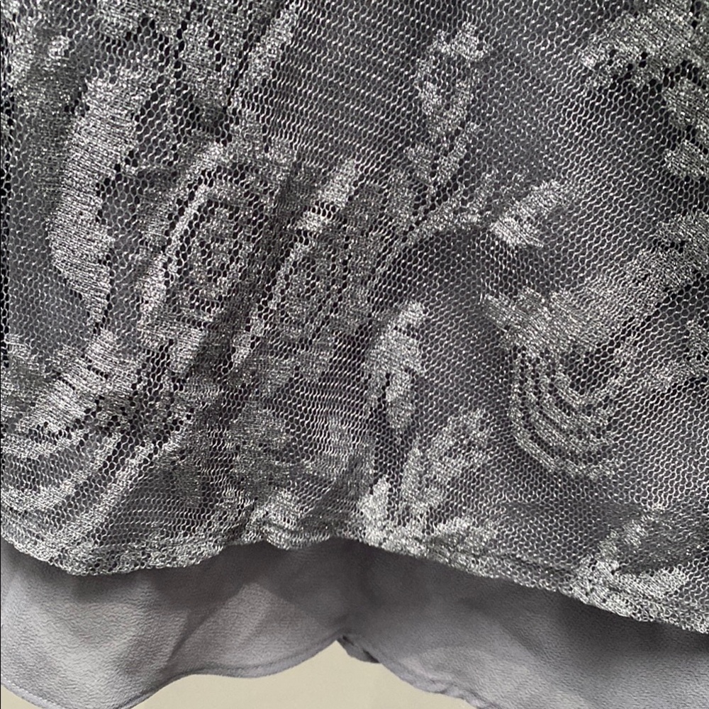 NWT Elegant Silver Sleeveless Dress, size 4 - Picture 2 of 6
